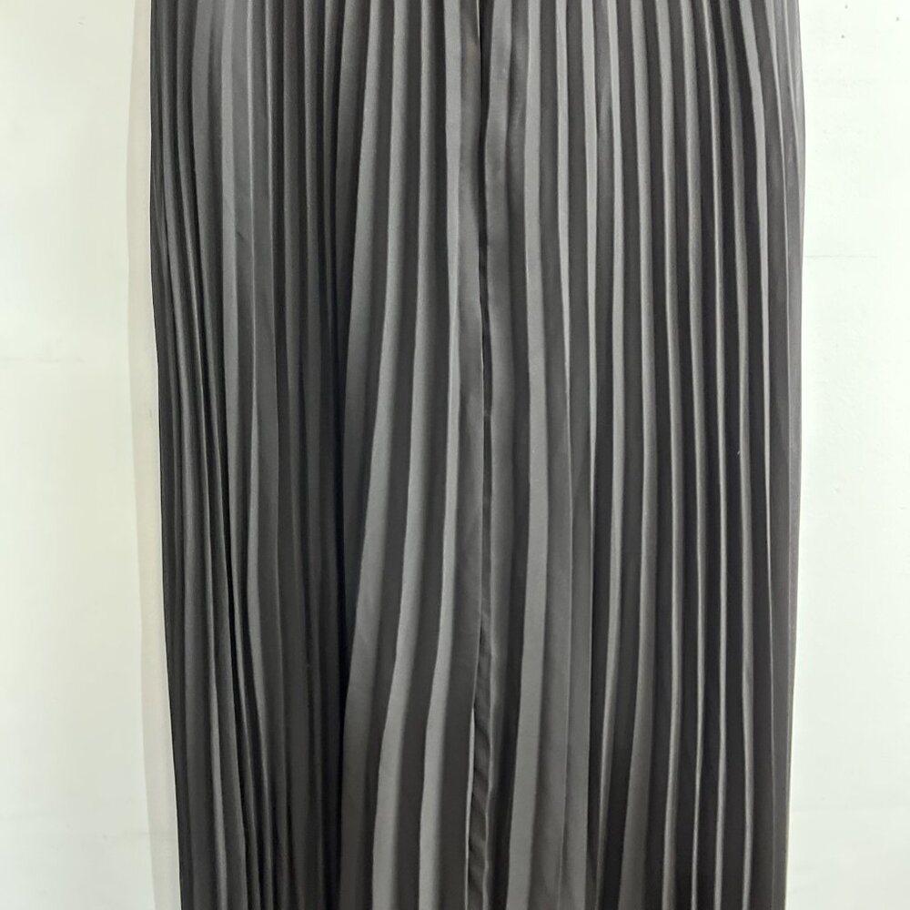 Vintage Betsy Adam Dress Size‎ 6 Black Lace Overlay Accordion Pleated Maxi Gown - Picture 5 of 13